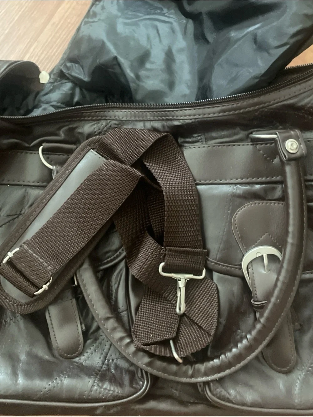 Genuine Leather Men’s Dark Brown Duffel Bag